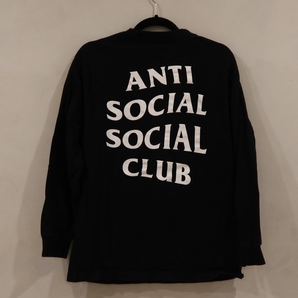 Anti Social Social Club Long Sleeve T-Shirt Size M, Black/White - Picture 5 of 6